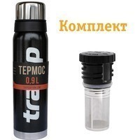 Фото Комплект Tramp Термос 0,9 л TRC-027-black + Пробка для термосов Expedition UTRA-287